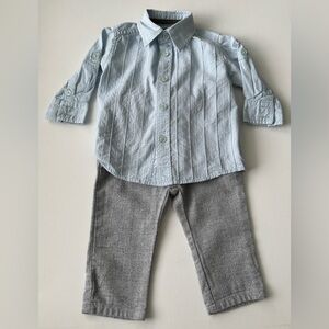 Baby boy bundle Kenneth Cole Reaction blouse &  Zara pants.  Size 6-9M.